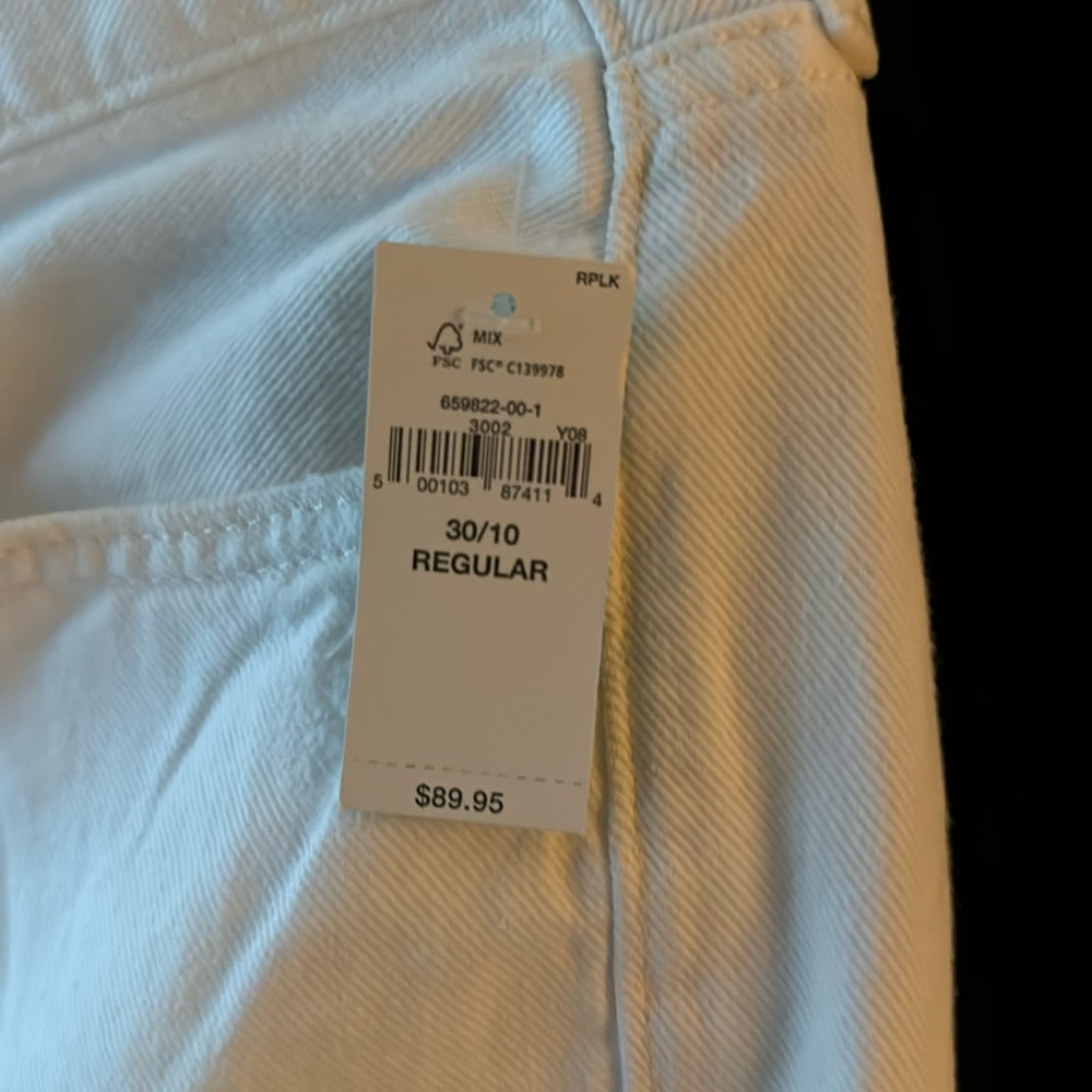White ripped at the knees  gap never worn